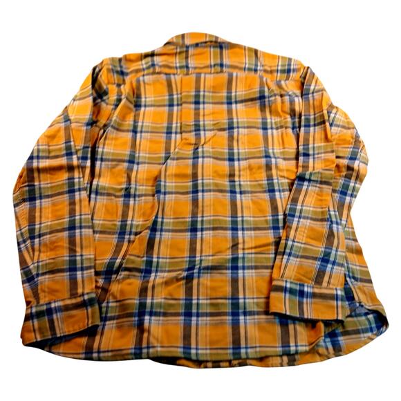 L.L. Bean Men's Yellow & Blue Plaid Shirt - Size: Small - Picture 3 of 4